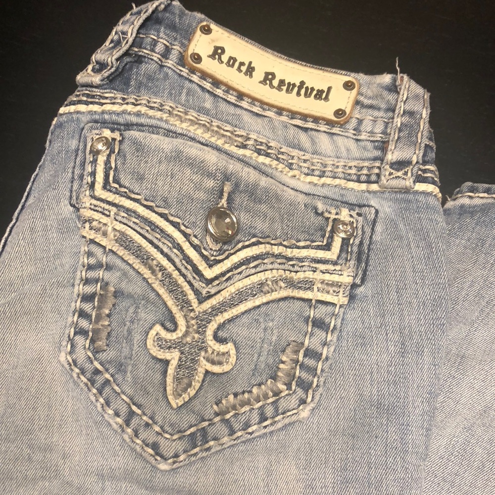 Light wash Rock Revival jeans!